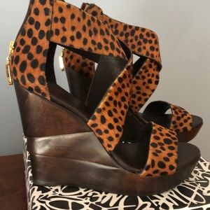 DvF Pony Haircalf Wedges